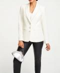 Designer-Abendblazer mit Strass creme