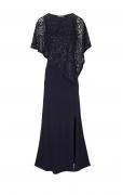 Designer-Abendkleid mit Pailletten nachtblau