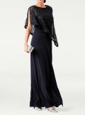 Designer-Abendkleid mit Pailletten nachtblau