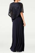 Designer-Abendkleid mit Pailletten nachtblau