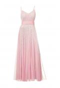 Designer-Abendkleid mit Pailletten rosé