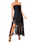 Designer-Abendkleid mit Pailletten schwarz