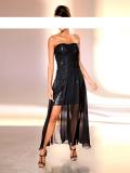 Designer-Abendkleid mit Pailletten schwarz