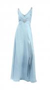 Designer-Abendkleid mit Strass bleu