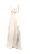 Designer-Abendkleid mit Strass creme
