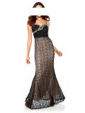 Designer-Abendkleid mit Strass schwarz