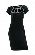 Designer-Abendkleid mit Strass schwarz
