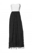 Designer-Abendkleid schwarz-weiß