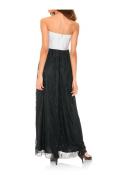 Designer-Abendkleid schwarz-weiß