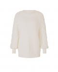 Designer-Ajour-Pullover ecru