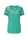 Designer-Ausbrenner-Dessin-Shirt smaragd