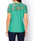 Designer-Ausbrenner-Dessin-Shirt smaragd