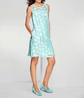 Designer-Ausbrennerkleid mint