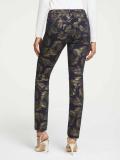 Designer-Bauchweg-Jeans marine-goldfarben