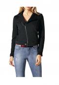 Designer-Bikerjacke schwarz