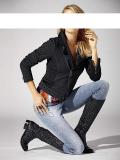 Designer-Bikerjacke schwarz