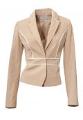 Designer-Blazer beige-weiß
