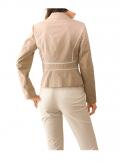 Designer-Blazer beige-weiß