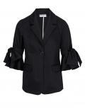 Designer-Blazer mit Schleifen schwarz