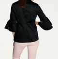 Designer-Blazer mit Schleifen schwarz