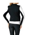 Designer-Blazer schwarz-ecru
