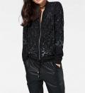 Designer-Blouson schwarz