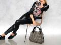 Designer-Blouson schwarz-bunt