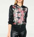 Designer-Blouson schwarz-bunt