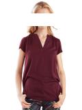 Designer-Bluse bordeaux Gr. 36