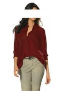 Designer-Bluse bordeaux Gr. 40