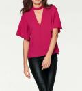 Designer-Bluse mit Cut-Out pink