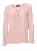 Designer-Bluse mit Ketten rosé