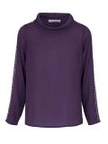 Designer-Bluse mit Perlen lila