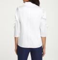 Designer-Bluse mit Rüschen weiß