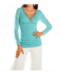 Designer-Blusenshirt aqua Gr. 38