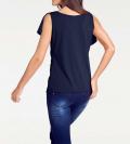 Designer-Blusenshirt blau