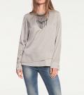 Designer-Blusenshirt grau