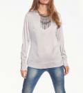 Designer-Blusenshirt grau