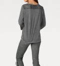 Designer-Blusenshirt grau-used