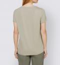 Designer-Blusenshirt helltaupe-bedruckt