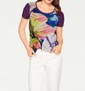 Designer-Blusenshirt lila-bunt