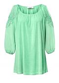 Designer-Blusenshirt mit Spitze mint