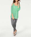 Designer-Blusenshirt mit Spitze mint