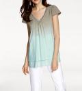 Designer-Blusenshirt taupe-mint