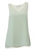 Designer-Blusentop mint-offwhite