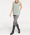 Designer-Blusentop mint-offwhite