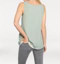 Designer-Blusentop mint-offwhite