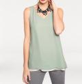 Designer-Blusentop mint-offwhite