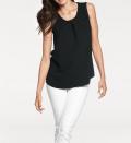 Designer-Blusentop schwarz