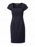 Designer-Bodyforming-Etuikleid marine-cognac